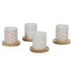 4 gobelets expresso avec sous tasse bois