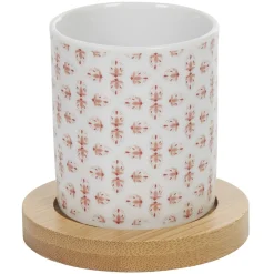 4 gobelets expresso avec sous tasse bois