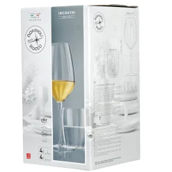 4 verres à vin et 4 verres à eau Bormioli Rocco Incontri