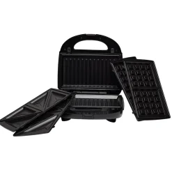 Appareil à croque monsieur 3en1 gaufre et grill 750W