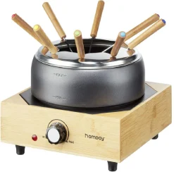 Appareil à fondue sur socle en bambou 800W