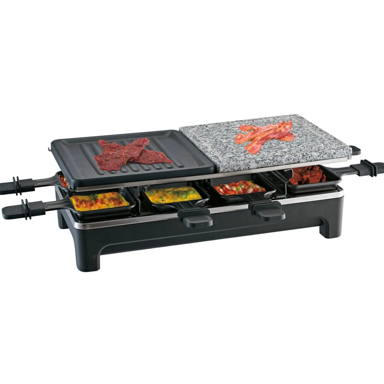 Appareil à raclette avec pierre de cuisson 8 personnes 1500W