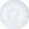 Assiette à dessert blanche motif étoiles