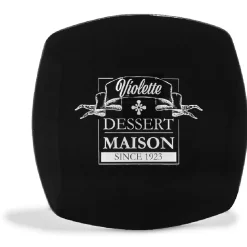 Assiette à dessert carrée noire design dessert maison