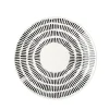 Assiette à dessert Dakar en porcelaine blanc et noir Ø19cm