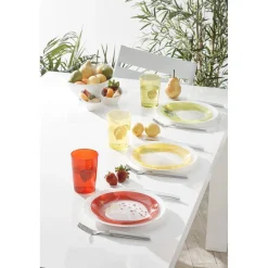 Assiette à dessert Luminarc design fruit gris vert