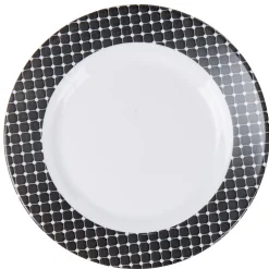 Assiette à dessert Luminarc rebord noir à pois blancs Tiago