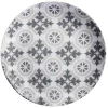 Assiette à dessert motif carreau de ciment gris