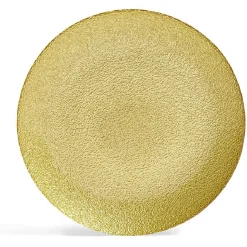 Assiette à dessert ronde doré en verre Ø21cm