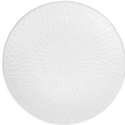 Assiette à dessert ronde faïence design Zebra blanc