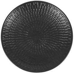 Assiette à dessert ronde faïence design Zebra noir
