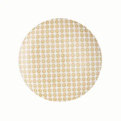 Assiette à dessert ronde motif géométrique 4 couleurs x4
