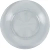 Assiette à dessert ronde transparente striée