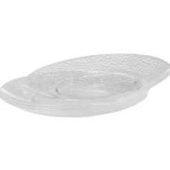 Assiette à dessert transparente martelé x4