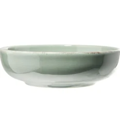 Assiette à soupe Lisbonne en grès vert Ø18cm