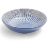Assiette à soupe Rio faïence bleue et blanche Ø20cm