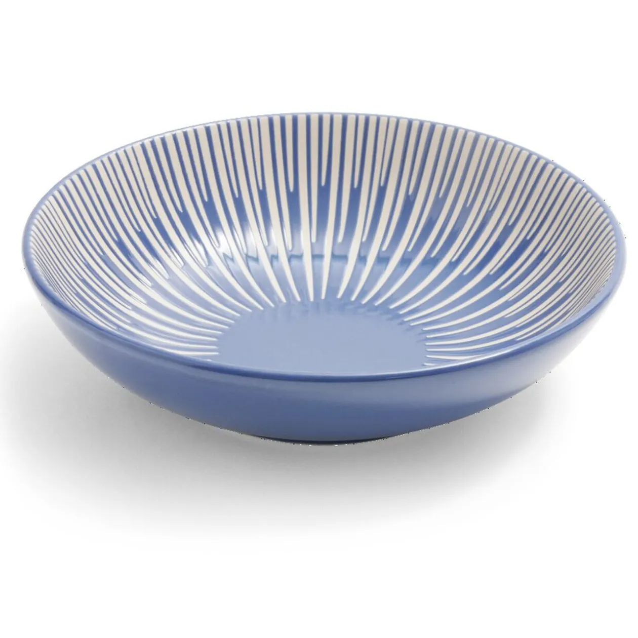 Assiette à soupe Rio faïence bleue et blanche Ø20cm