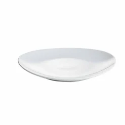 Assiette à steak ronde blanche unie