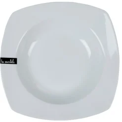 Assiette creuse carrée blanche Les essentiels