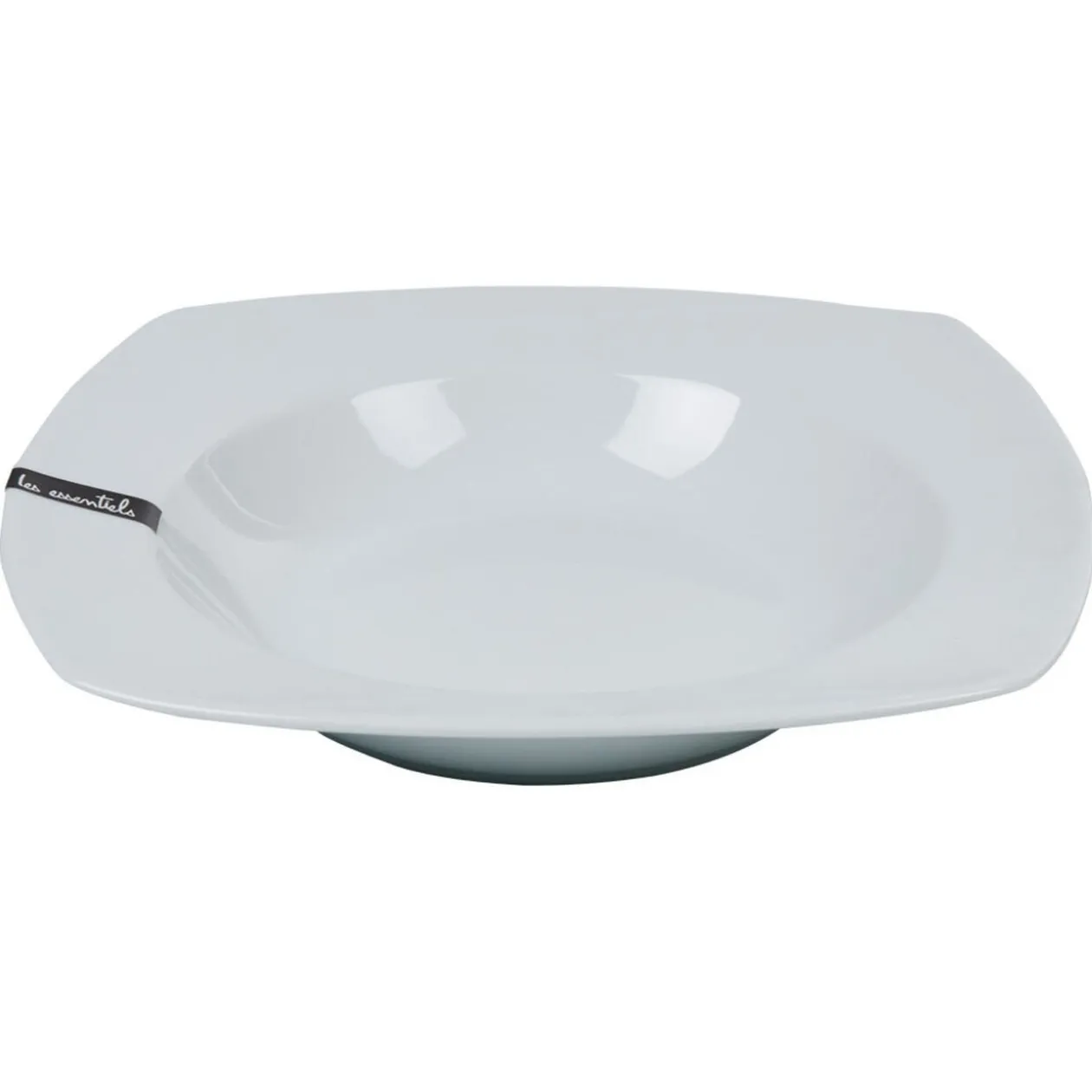 Assiette creuse carrée blanche Les essentiels