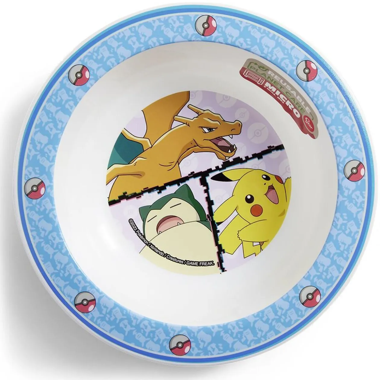 Assiette creuse enfant Pokémon plastique Ø16cm