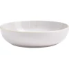 Assiette creuse faïence gris avec liseré crème