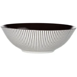 Assiette creuse rayure noire et blanche