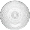 Assiette creuse ronde effet relief blanc transparent Ø21 cm