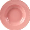 Assiette creuse rose festonnée
