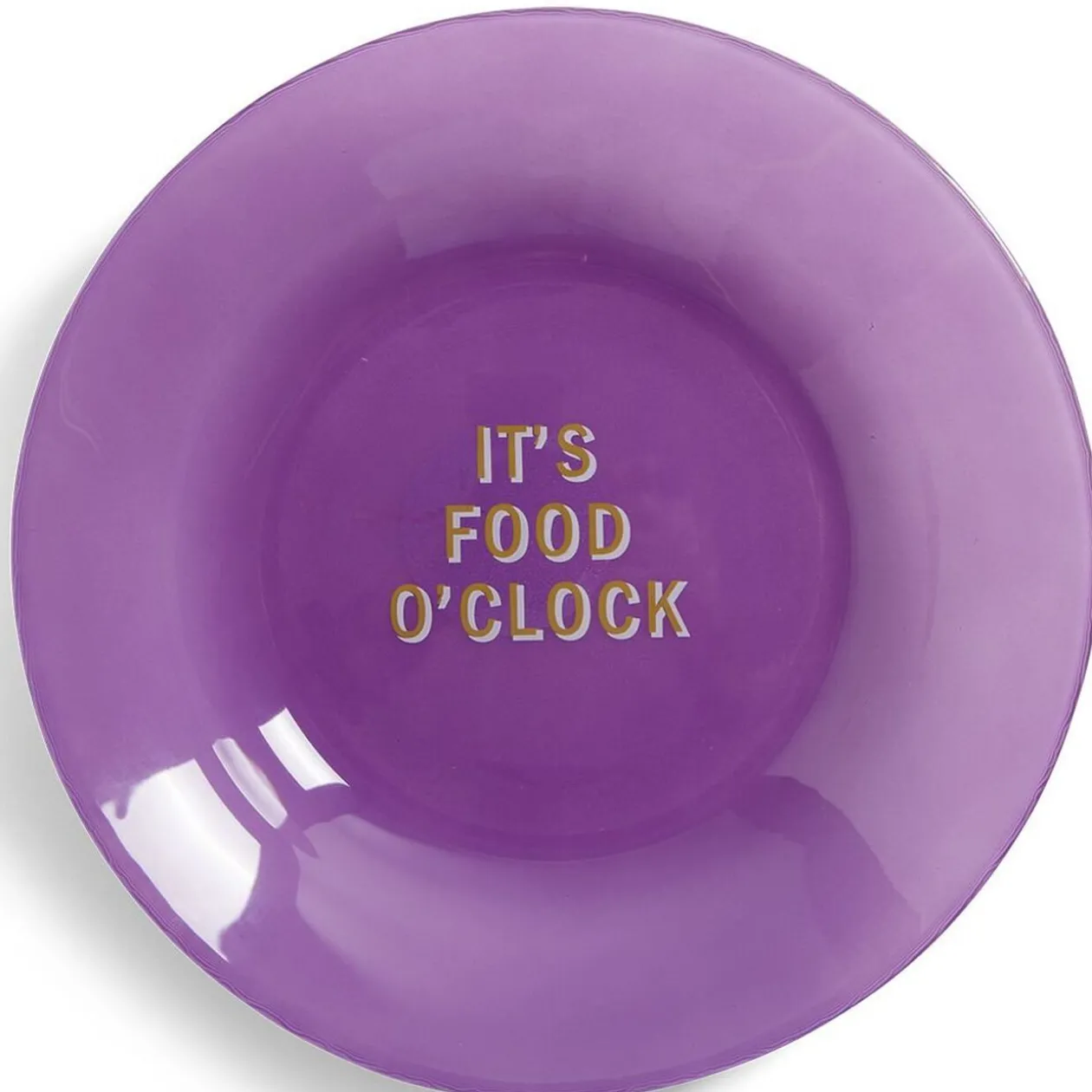 Assiette creuse verre coloré avec message Ø23cm - 3 modèles