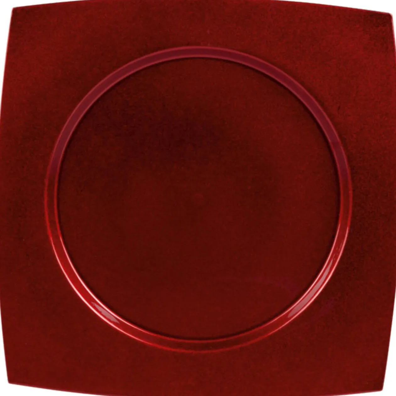 Assiette de présentation rouge