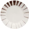 Assiette plate blanche décor aile marron