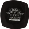Assiette plate carrée noire design dessert maison