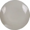Assiette plate en faïence motif rosace forme ronde