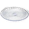 Assiette plate en plastique transparent effet martelé