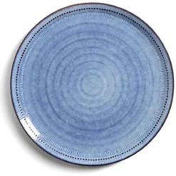 Assiette plate grès bleu Ø27,5cm