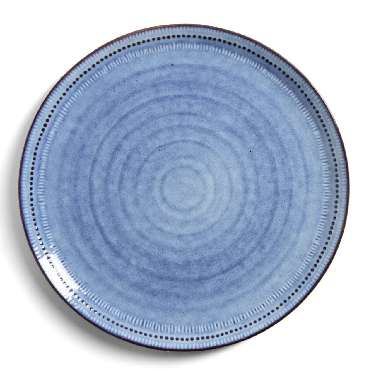 Assiette plate grès vert Ø27,5cm