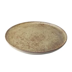 Assiette plate Istanbul en faïence brun Ø21cm