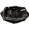 Assiette plate noire terrasse de brasserie x4