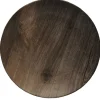 Assiette plate ronde décor imitation bois