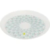 Assiette plate ronde en verre Boreas motif géométrique