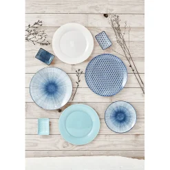 Assiette plate ronde Luminarc bleu ciel Zana