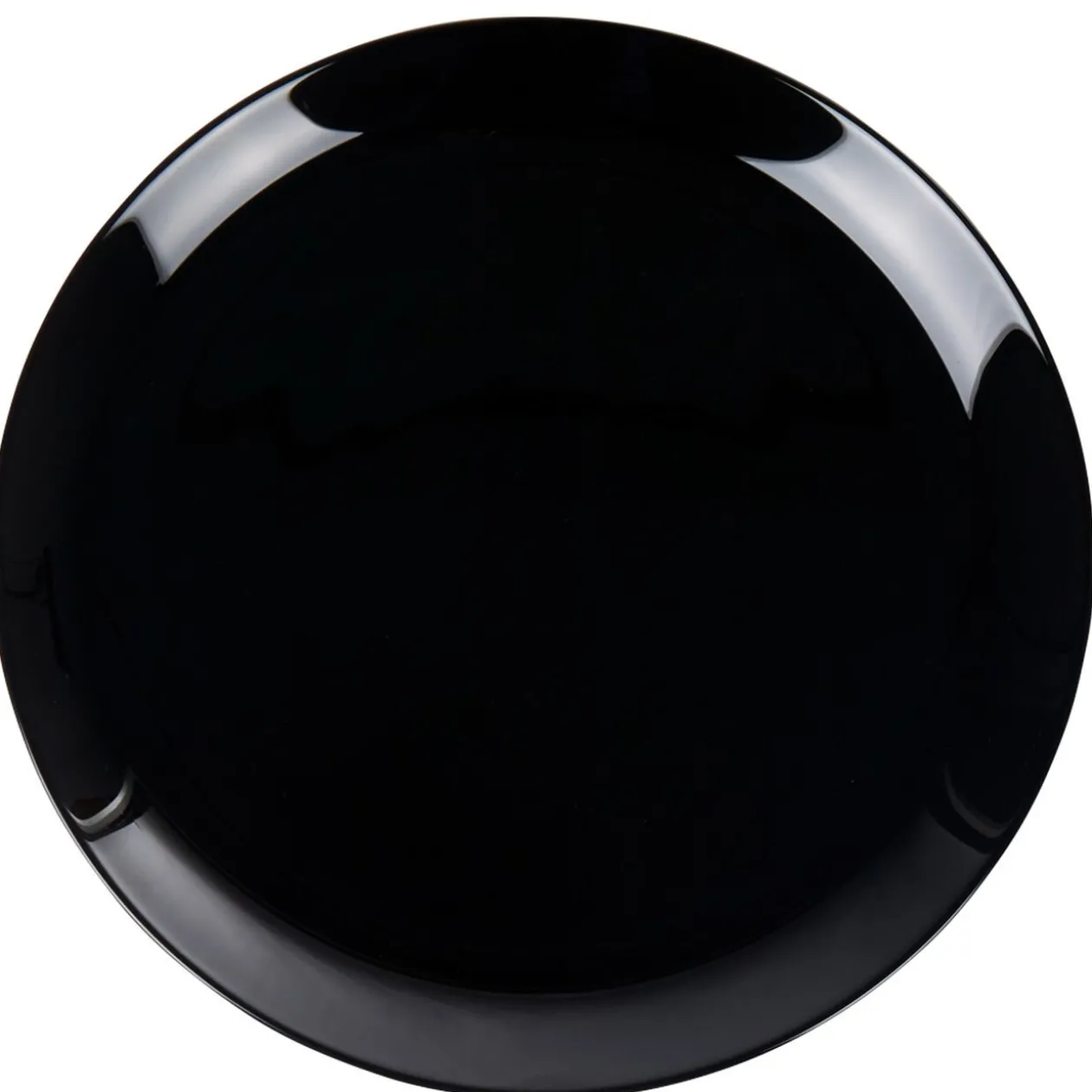 Assiette plate ronde Luminarc unie noire Diwali