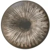 Assiette plate ronde motifs noirs et gris