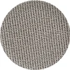 Assiette plate ronde motif géométrique noir et blanc
