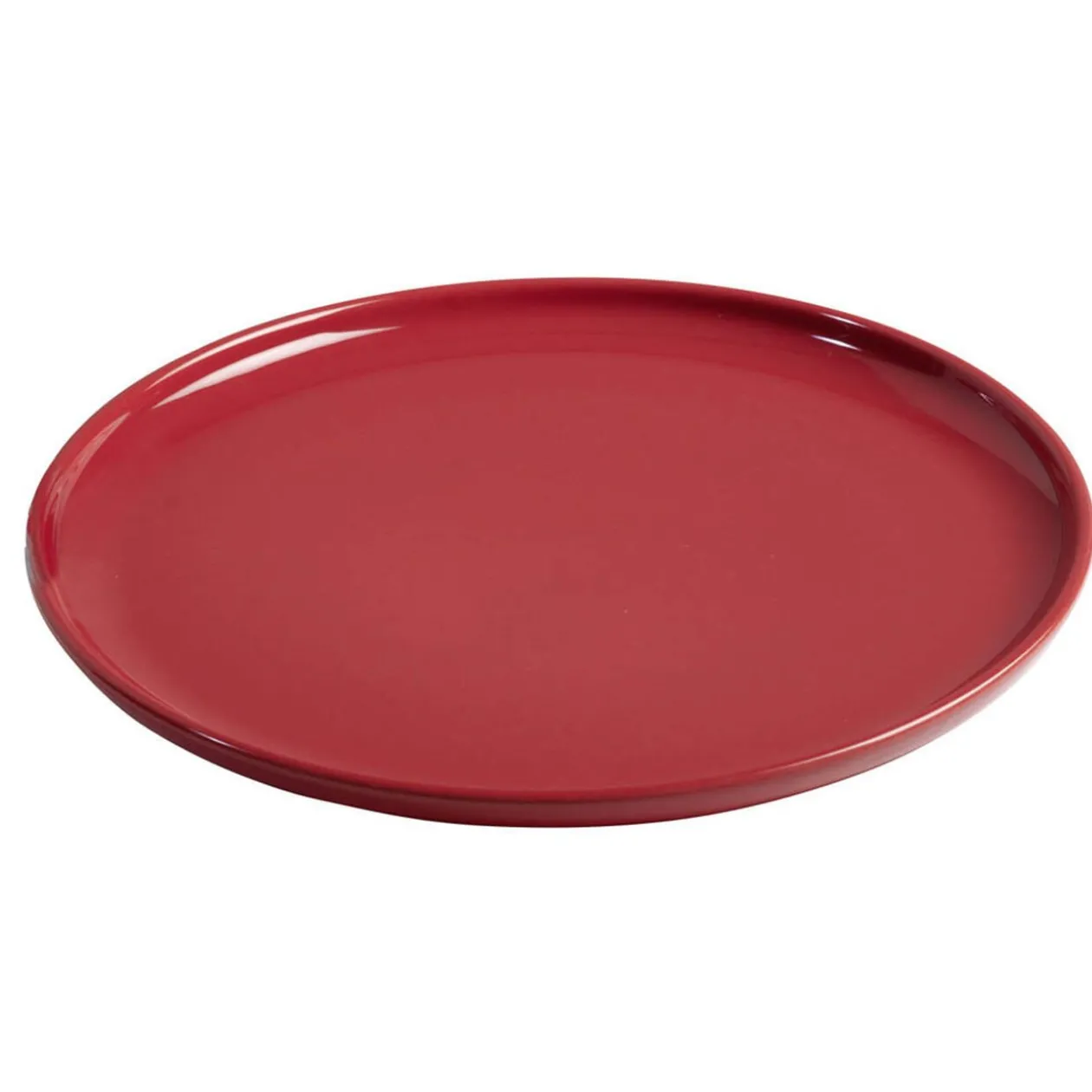 Assiette plate ronde Oslo rouge