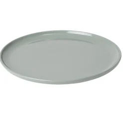 Assiette plate ronde Oslo vert d'eau