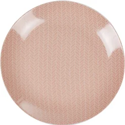 Assiette plate rose zebrée collection Crazy