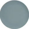 Assiette ronde fibre de bambou unie vert d'eau