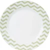 Assiette ronde plate faïence motif coeur